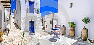 Tratitonal greek villages. Lefkes in Paros island photo