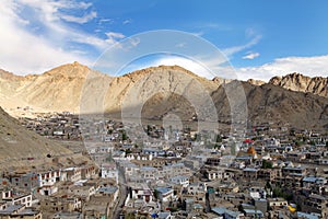 Beautiful Leh city in the Himalayan valley, HDR