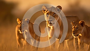 beautiful leona in its natural habitat. Close up of leona in African plain