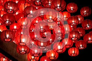 Beautiful light on china lamp red color