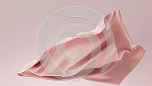 Beautiful light Pastel pink silk cloth floating background