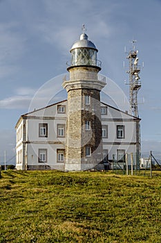 Beautiful lighthouse in Asturias in northern Spain Bay of Biscay photo