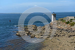 Beautiful lighthouse on the Atlantic coast