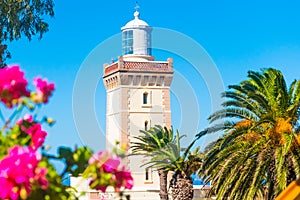 Beautiful Lighthouse of Cap Spartel close to Tanger city and Gibraltar, Morocco