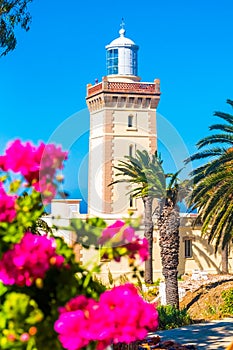 Beautiful Lighthouse of Cap Spartel close to Tanger city and Gibraltar, Morocco