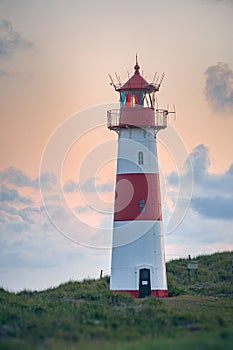 Beautiful Lighthouse List-Ost in sunset light