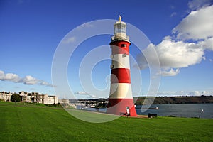 Beautiful lighthouse in Plymouth, UK photo
