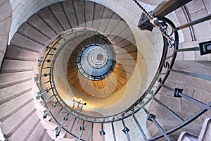 Beautiful lighthouse staircase interior