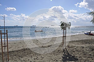 The beautiful Limassol Beach in Cyprus