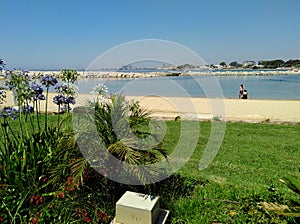 The beautiful Limassol Marina Beach or Golden Beach Limassol in Cyprus