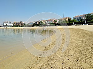 The beautiful Limassol Marina Beach or Golden Beach Limassol in Cyprus