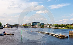 Beautiful Limerick urban cityscape over the river Shannon