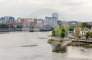 Beautiful Limerick urban cityscape over the river Shannon