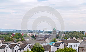 Beautiful Limerick urban cityscape over the river Shannon viewed from King John`s Castle