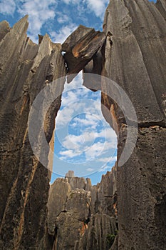 Beautiful limestone formation at Kunming Shilin