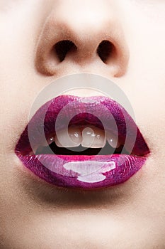 Beautiful lips creative make-up