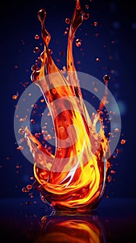 Beautiful Liquid Flame Abstract Background