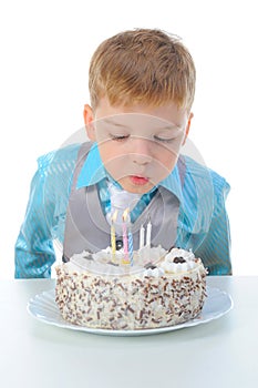 Beautiful little boy celebrates birthday