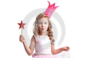 Candy princess girl with magic wand