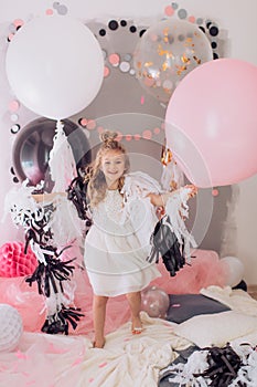 Beautiful little girl celebrating birthday party