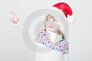 Beautiful little girl with Christmas cup