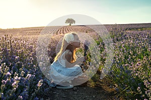 Girl in a lavender field