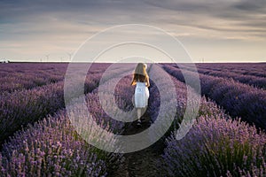 Girl in a lavender field