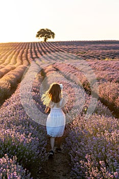 Girl in a lavender field