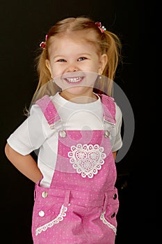 Beautiful little girl laughing.