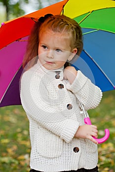 Beautiful little girl on walk