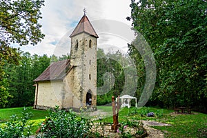 Beautiful little old catholic Trinity church in VelemÃÂ©r ÃÂrsÃÂ©g national park