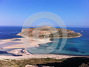 Beautiful little peninsula with beach near Falassarna, Crete