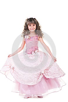 Krásny malý princezná tanec 