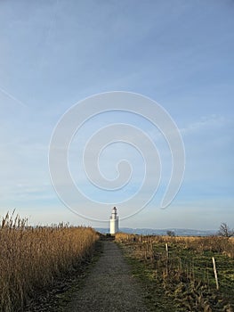 The beautiful little white lighthouse