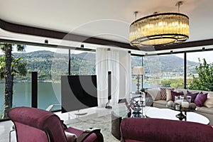 Beautiful living room of a luxury apartment