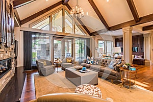 Beautiful living room in new luxury home