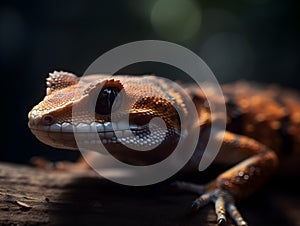 a beautiful lizard reptile in the wildness