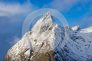 Beautiful Lofoten mountains at .Aliassen Rorbuer CR3