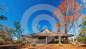 Beautiful log cabin along the Texas Native Trail