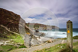 Beautiful Long Exposure of Cornish Coastal Path