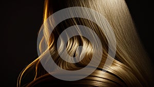 Beautiful long Hair. Beauty woman with luxurious straight blonde hair. generative ai