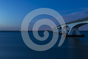 Beautiful long Zeeland bridge