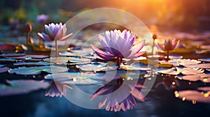 Beautiful Lotus Flower in the Park