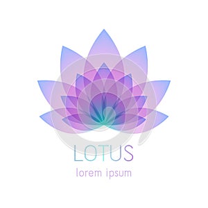 Beautiful lotus flower symbol.