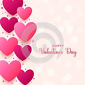 Beautiful love hearts Background for Valentine`s Day.