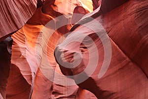 The beautiful Lower Antelope Canyon, is called Hazdistazi or `spiral rock arches` by the Navajo