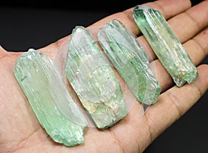 Lush Green hiddenite Var Spodumene Kunzite Crystal