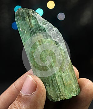 Lush Green hiddenite Var Spodumene Kunzite Crystal