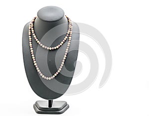 beautiful and luxury necklace with jewelry stand neck