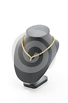 beautiful and luxury necklace with jewelry stand neck